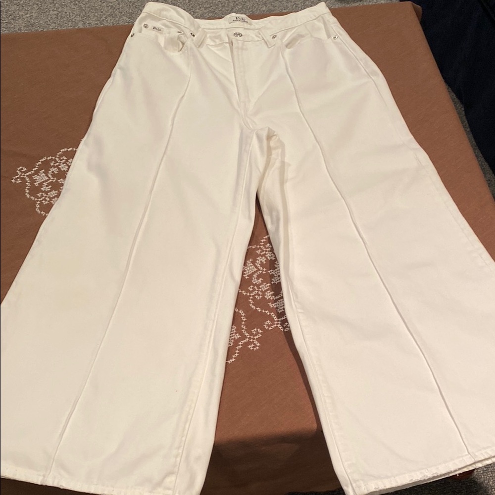 Women's White Wide-Leg Jeans